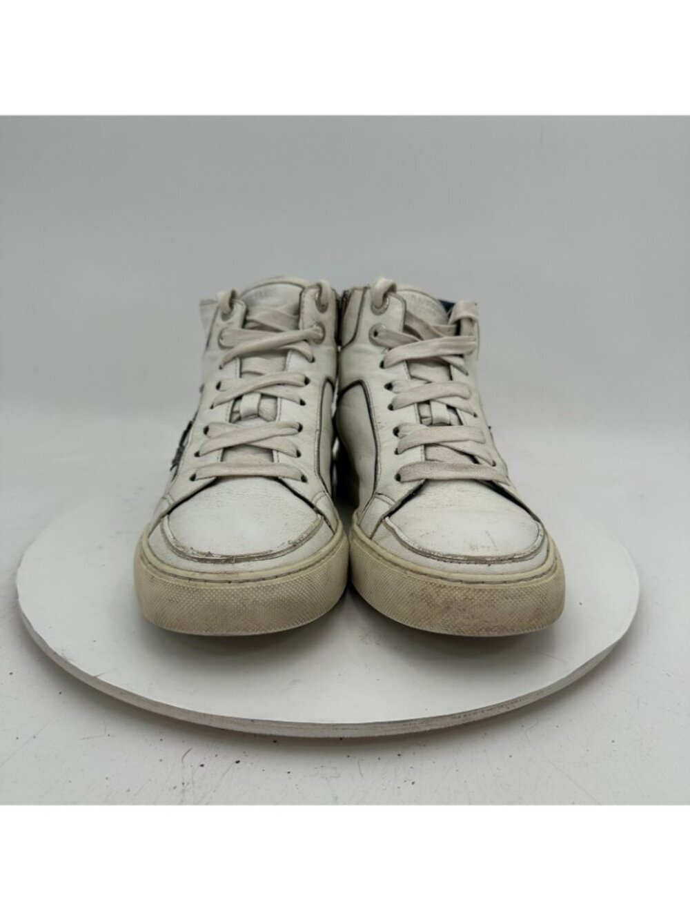 Zadig & Voltaire ZV1747 Women Size 39 US 9 White Leather flora Lightning Shoes - Picture 2 of 13